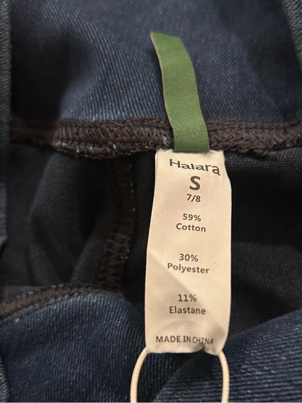 Halara Flex Crossover Pocket Washed Denim Work Leggings Small 7/8 NEW - Picture 13 of 14
